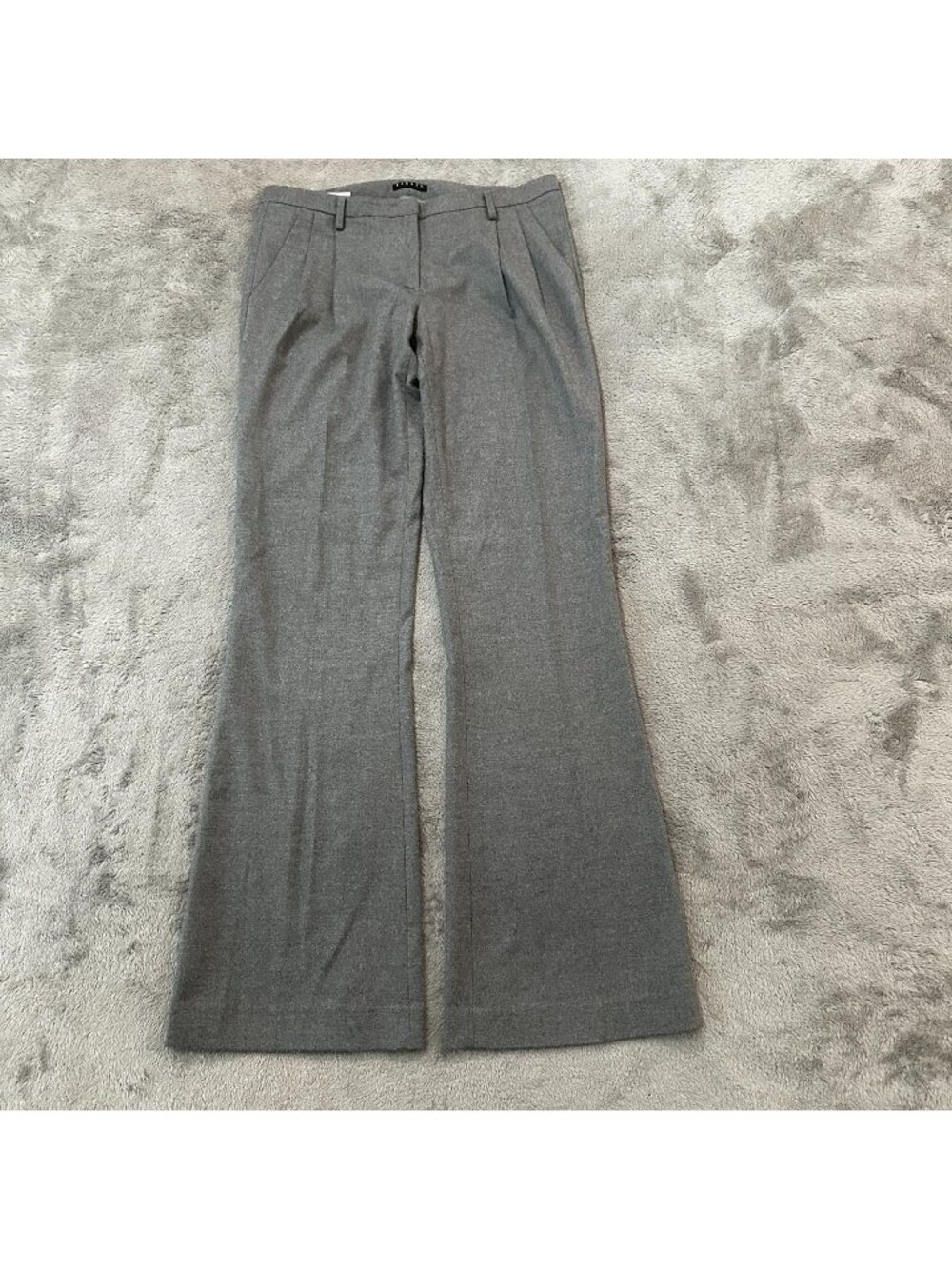 Sisley Gray Pleated Flare Bootcut Gray Slacks Pants Trousers 40 US 4